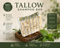 3-4 Oz Rosemary and Peppermint Tallow Shampoo Bar